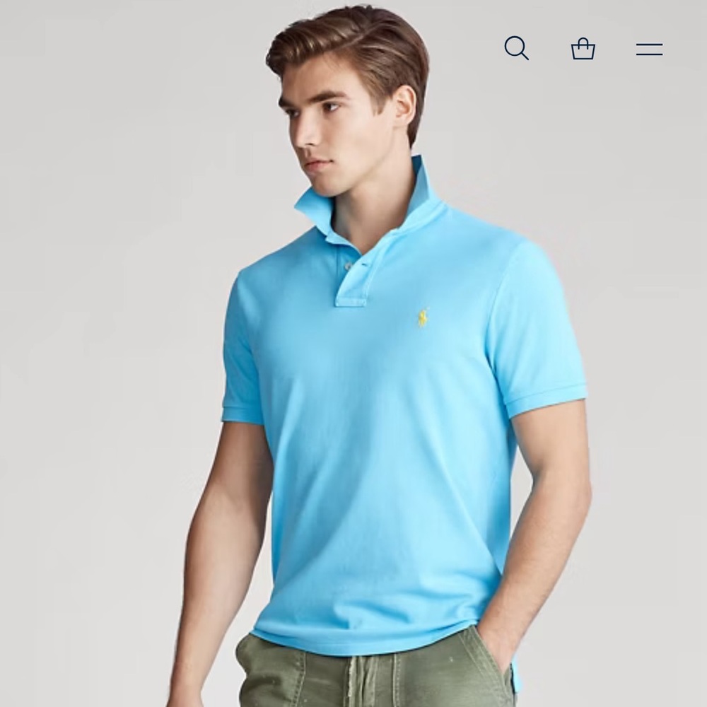 Polo Ralph Lauren Classic Fit Mesh Polo Shirt SZ M